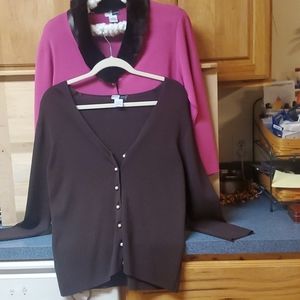 Two women's sweaters.